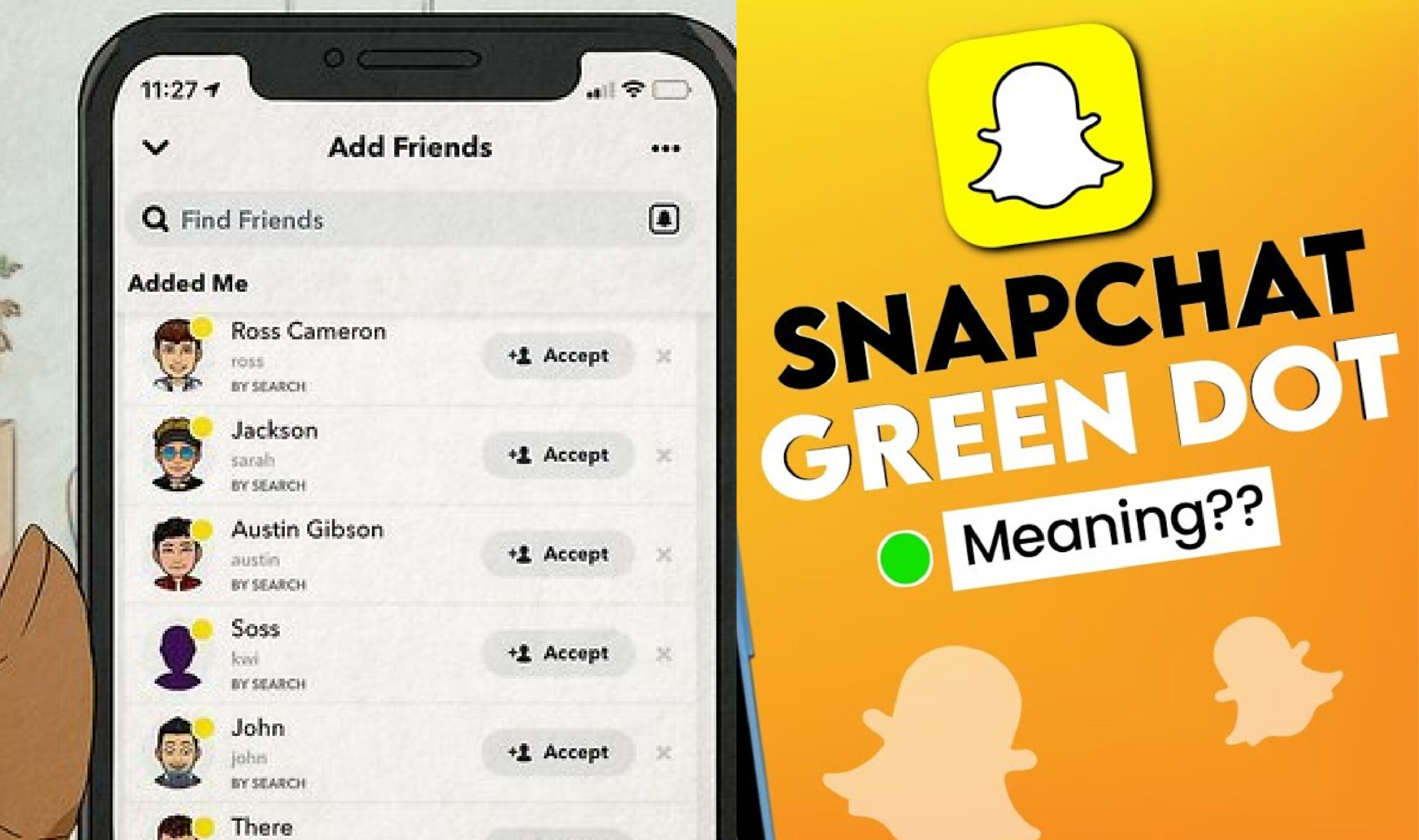 what does the green dot mean on snapchat